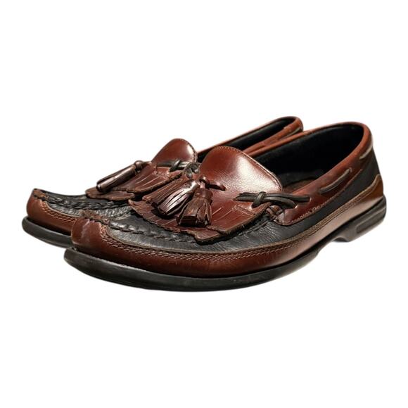 Sperry Top Sider Other - Sperry Top Sider Men's Size 9 M Black Brown Leather Comfort  Kiltie Loafers